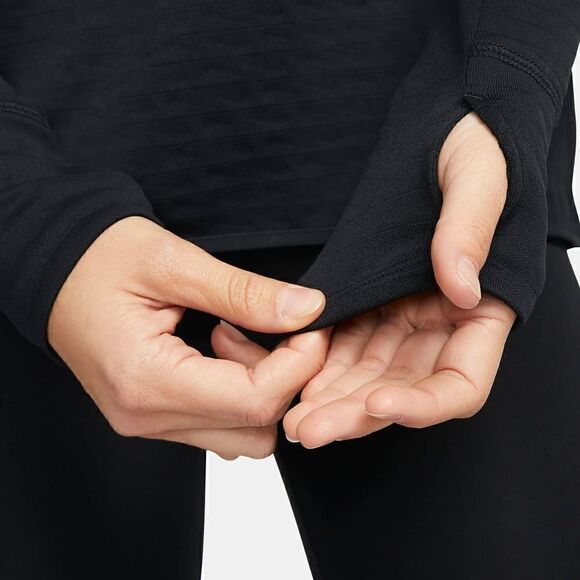 Nike Therma-FIT Element Women's Running Jacket Quarter Zip Size Large L Black - Picture 6 of 17